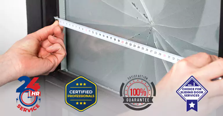 Residential Sliding Door Glass Repair in Weston